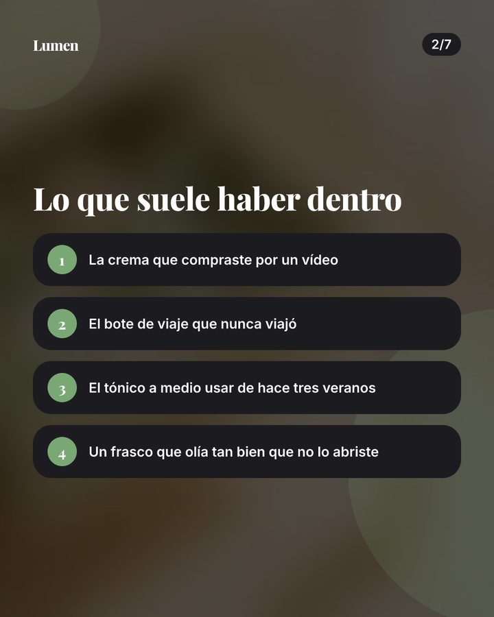Carrusel de ejemplo para Lumen: Abre el cajón del baño (2 de 4)